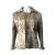 Basler animal print zip front silk jacket with matching top